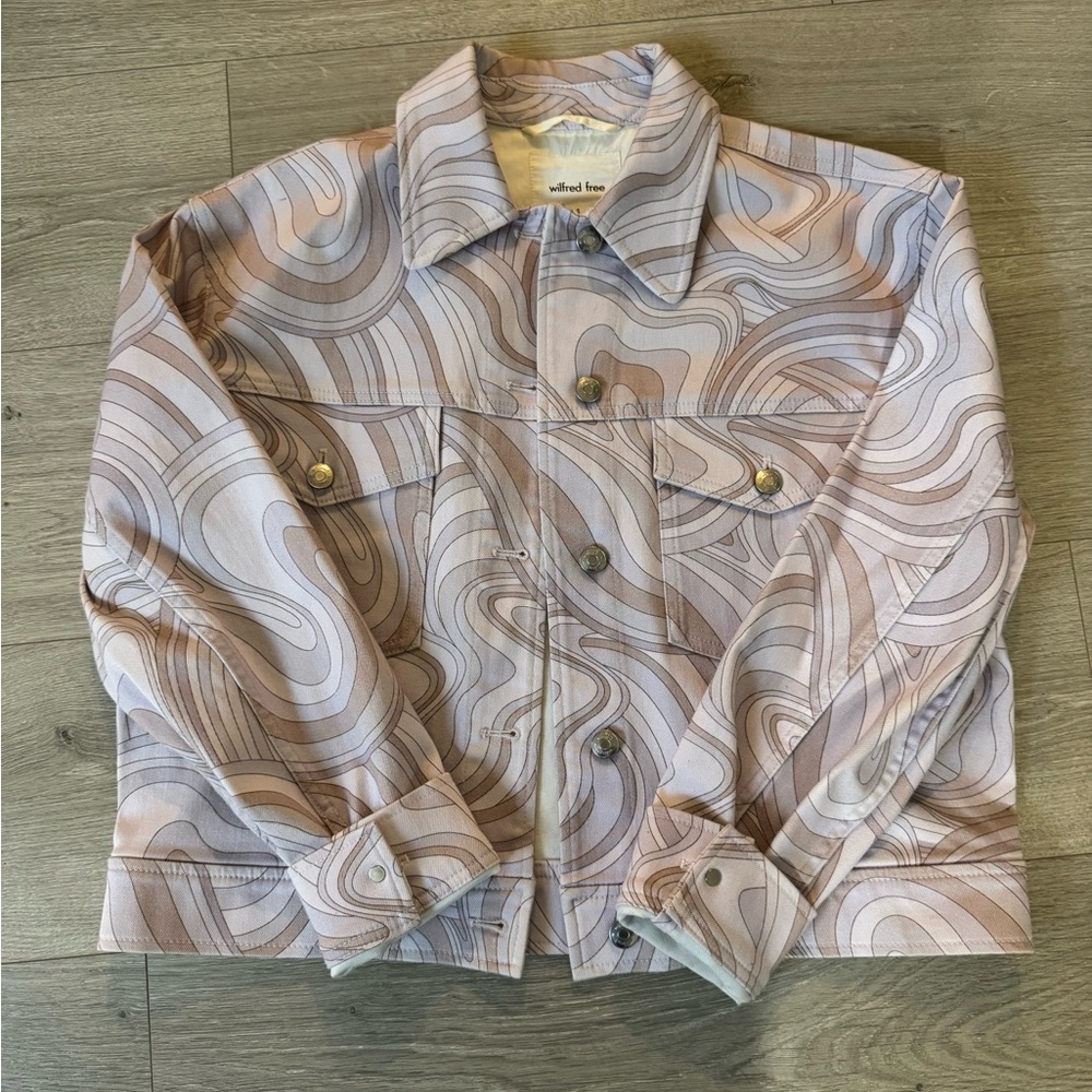 Wilfred Light Purple Patterned Jean Jacket - Picture 3 of 4